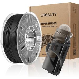 Creality Hyper PA6-CF Carbon Fiber Nylon Filament 1.75mm 1KG, 3D Printing Material Halloween Gifts with Engineering-Grade Strength, Heat Resistant, Low Warp for Functional Prototypes&Industrial Parts (Black)