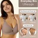 Padded Wireless Bras for Women - Wireless Bra Bralettes for Women with Support Padded Bralette (Brown, XXXL)