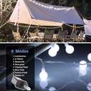 Minetom 33 Feet 100 Led Globe Ball String Lights, Fairy String Lights Plug in with Remote, Waterproof Globe String Lights for Indoor Outdoor Party Wedding Christmas Tree Garden Decoration, Pure White