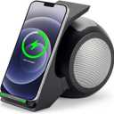 CENSHI Bluetooth Speaker Wireless Charger 2 in 1,Wireless Charging Station for Phone, Stereo Sound Speaker,Compatible with iPhone 17/16/15/14/13 Series,Samsung Galaxy S25/S24/S23/S22,Google etc  (Black)