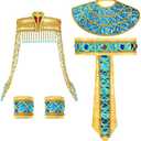 Amazon.com: Geyoga 4 Pieces Women's Egyptian Costume Accessories Included Egyptian Princess Headband Snake Headpiece Belt Wristbands : Clothing, Shoes & Jewelry