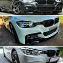 Front Lip Splitter Compatible with 2012-2018 F30 F31 Base 3 Series (M Tech/M Sport Only), Carbon Fiber Pattern Bumper Air Dam Spoiler Lower Chin 2Pcs Fits for Sedan, Protection Body Part