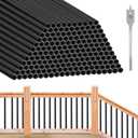 Yaocom Aluminum Deck Balusters Black Metal Deck Railing, 26" x 3/4", 60 Pcs