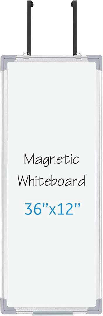 Lincia 36 x 12 Inch Over the Door Whiteboard Dry Erase Board for Door