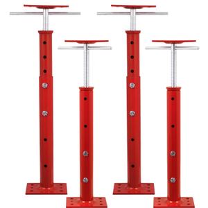 4 Pack House Jacks for Leveling 19''-36''Adjustable Support Jack,17636LBS Max Capacity Each Screw Pole Jack,for Temporary Support for Leveling-Red