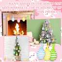 12 Pcs Easter Eggs Hanging Ornaments Cute Yarn Eggs Ornaments with Bow Easter Colorful Tree Decorations for Spring Party Home Decor Supplies