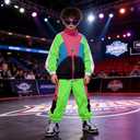 LOLANTA Boys' Girls' Color Block Jacket Track Pants Sets Hip Hop Dance Patchwork Clothes Unisex Streetwear