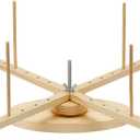 BENECREAT Portable Amish Style Yarn Swift Winder, Desktop Standing Needlecraft Finishing Tool with Oval Base for Wool, Yarn and Embroidery Thread