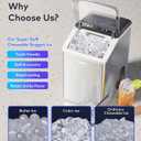 KOVIET Nugget Ice Maker Countertop, 42lbs/24H Pebble Ice Maker with Soft Chewable Ice, One-Click Operation Ice Machine with Self-Cleaning, for Home, Kitchen, Office