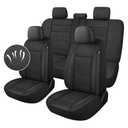 kvs 3D Air Mesh Car Seat Covers Full Set, Breathable Split Bench Compatible Seat Covers for Cars, Universal Car Interior Covers for Most Sedan Truck SUV Vans(Black)