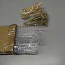 Kucoele 50 Sets 5oz Plastic Charcuterie Cups with Sticks, Disposable Fruit Cups for Party, Clear Appetizer Cups (50 Cups + 100 Cocktail Picks)