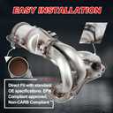 Exhaust Manifold Catalytic Converter Front 47107 674-044 Compatible for Toyota Camry Solara 2.4L L4 2006 2007 2008 2009 Direct Replacement (EPA Compliant)