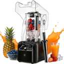 Commercial Blender for Smoothies, 80 oz Container with 15-Speed Settings