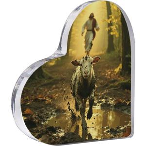 Jesus & Lamb Christian Decor  Gifts for Catholic Women, Moms, Sisters & Friends  Birthday & Christmas (4.7'')