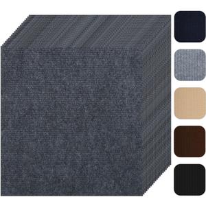 24x24 Peel and Stick Carpet Tiles for Floor, 10 Pcs | Non-Slip Self Adhesive Carpet Squares Tiles DIY Installation for Living Room Bedroom