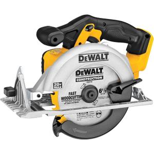 DEWALT 20V MAX Circular Saw, Cordless Sidewinder Style Portable, 6-1/2-Inch Blade, 5150 RPM, 0-50 Degree Bevel Capability, Battery Not Included (DCS391B) (Yellow)