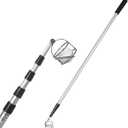 HOW TRUE Golf Ball Retriever, 15ft Golf Ball Retriever Telescopic for Water Aluminum Alloy Golf Ball Picker Grabber Golf Accessories for Man Golf Gift