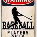 Vintage Baseball Wall Decor Sign - Metal Art for Boys Room Decor, Gift for Baseball Lovers - Perfect for Sports Themed Bedroom Decor, 8 x 12 Inch (928)