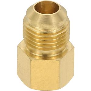 PATIKIL Brass Flare Tube Fitting Coupling, 3/8" Male Flare x 1/4" Female NPT Thread Brass Pipe Fitting Connector Adapter Coupler Reducer for Propane, Fuel, Oil, Gas Systems