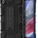 Azzsy Case for Samsung Galaxy Tab A7 Lite 8.7 Inch 2021 (SM-T220/T225), Slim Heavy Duty Shockproof Rugged High Impact Protective Case,Black