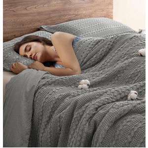 Comforter PHF, 100% Polyester, Size 68×90 IN, One Pillow, Dark Grey