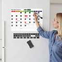 Double-Sided Magnetic Numbers and Months & Dry Erase Calendar Whiteboard,Magnetic Calendar Numbers Month Week Labels Sets for Whiteboard and Refrigerator