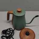 Keebar Gooseneck Electric Kettle, Electric Tea Kettle Stainless Steel, Pour over kettle for Coffee, 1000W Hot Water Kettle Electric Auto Shut Off, 0.8L, Wood-like Grain Finish Handle, Matcha Green