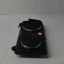Elite Gourmet EDB-302BF Countertop Double Cast Iron Burner, 1500 Watts Electric Hot Plate, Temperature Controls, Power Indicator Lights, Easy to Clean, Black