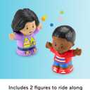 Fisher-Price Little People Toddler Toy School Bus Musical Push-Along Vehicle with 2 Figures for Pretend Play Ages 1+ Years