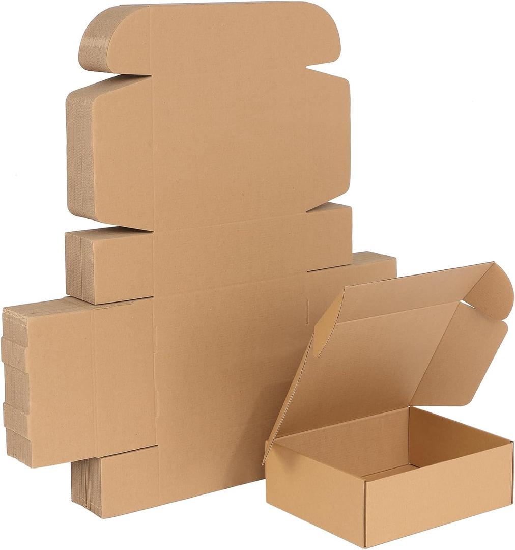 Qilery 200 Pcs Shipping Boxes Corrugated Cardboard Mailer Boxes Packaging Present Gift for Shipping Mailing Small Business (5.9 x 3.9 x 1.2 Inches)