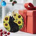 2 x Christmas Ornaments, Dodosky 2.8in Ceramic Black Cat Ornament, Xmas Decor, Christmas Tree Ornaments, Xmas Decorations for Tree, Holiday Ornament, Gift Ideas, Gifts for Cat Lovers, Gifts for Women