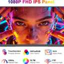 QQU 23.8" Large Portable Touchscreen Monitor, 1080P 100Hz FHD 100% sRGB USB-C HDMI Home Gaming Second Monitor Speakers w/120Stand & VESA Travel Monitor for Laptop, MacBook, PC, Phone, Tablet, Switch