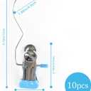 2 x 3-Character Clip, Hook, Plastic Soaked Seamless Socks, Pants,Pantyhose, Strong Hook, Clothesline Clip, Blue, 10 Pieces per Sale