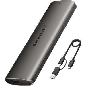 Lemorele Aluminum M.2 NVMe Enclosure,USB 3.2 Gen2 10Gbps Tool-Free ,SSD Enclosure for NVMe PCIe M-Key,Nvme USB Adapter Support UASP Trim for 2280 2260 2242 2230 (Sata NOT Supported) (Silver Grey)