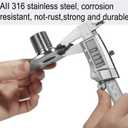 ZOMCHAIN Antenna Mount Base Marine Grade 316 Stainless Steel