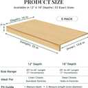 Solid Pine Wire Shelf Covers, 16" D x 33" L, Tool-Free Pantry Rack