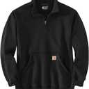 Carhartt Men's 105294 Loose Fit Midweight Quarter Zip Mock Neck Sweatshirt, L
