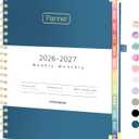 Forvencer Academic Planner 2026-2027, Hardcover Calendar Planner Weekly & Monthly, July 2026 - June 2027, 8.5" x 11", Daily Agenda with Tabs, College School Organizer for Student Teacher, Navy Blue
