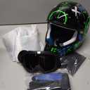 TRIANGLE Youth Kids Dirt Bike Helmet Full Face Motocross Helmet with Goggle & Gloves DOT/FMVSS-218 Approved Motorcycle Helmet L
