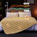 Faux Fur Throw Blanket, Thick 1000GSM Fluffy Cozy Throw Blankets for Bed, Luxury Plush Striped Warm Soft Blanket for Couch LivingRoom Home Decor & Gifts(50"x 70", Beige)