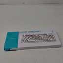 HUO JI Gaming Keyboard USB Wired with Rainbow LED Backlit, Floating Keys, Mechanical Feeling, Spill Resistant, Ergonomic for Xbox, PS Series, Desktop, Computer, PC, Blue Purple