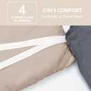 MUXHOMO Full Comforter Sets, All Season Ultra Soft Down Alternative Bedding - 3 Piece Lightweight Bed Set Includes 1 Comforter (82"x86") and 2 Pillow Shams (20"x26"), Dark Linen