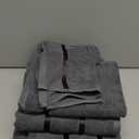 CASA COPENHAGEN Eternal 6 Pieces Towel Set- Pine Grey, 500 GSM 2 Bath Towel 2 Hand Towel 2 Washcloth, Designed in Denmark Made of Soft Egyptian Cotton for Bathroom, Kitchen & Shower