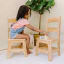 Melissa & Doug Wooden Chairs, Set of 2 - Blonde Furniture for Playroom