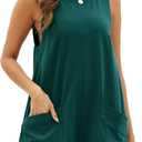 Womens Casual Rompers Overalls Shorts Summer Sleeveless Jumpsuits for Women Casual Shorts with Pocket (Blue, M)
