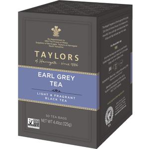 Taylors Of Harrogate, Tea Earl Grey, 50 Count
