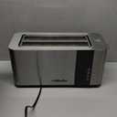 Mueller UltraToast Full Stainless Steel Toaster 4 Slice, Long Extra-Wide Slots for Bagels and Waffles, 6 Browning Levels, LED Display, Cancel/Defrost/Reheat Functions & Removable Tray, Kitchen Gadgets