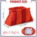 Mahjong Tile Bag Mahjong Empty Bag Crochet Purses Mah Jong Accessories and Gift for Women Game Lover Summer Vacation Supplies(Orange,Orange)