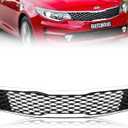 New [Upgraded] Front Grille for 2016 2017 2018 Ki-a Optima LX EX, Optima Bumper Hood Mesh Grill, Glossy Black Bumper Grille