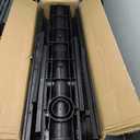 Natotela Deep Profile HDPE Trench Drain-39.4Lx6.1Wx5.5H in. Channel Drain with Grates,6 Pack Total Length 236.22 in, Plastic Yard Drainage System for Outdoor,Downspout,Yard Fence,Pool,Sidewalk,Patio